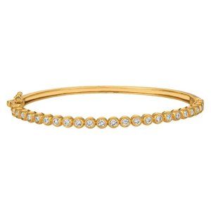 1.25 Carat Diamond Bezel Set Bangle Bracelet